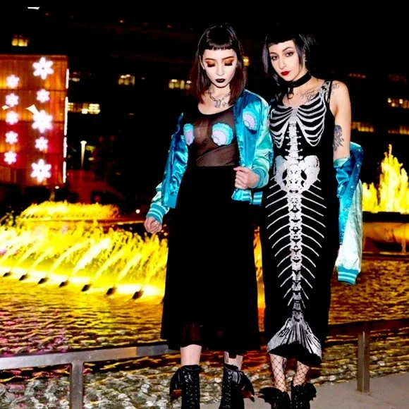 chinese dress ladies Ghastly Siren Skeleton Mermaid Dress main image 1